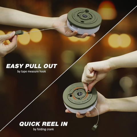 DIBMS folding crank and reel keep cords organized and neat.