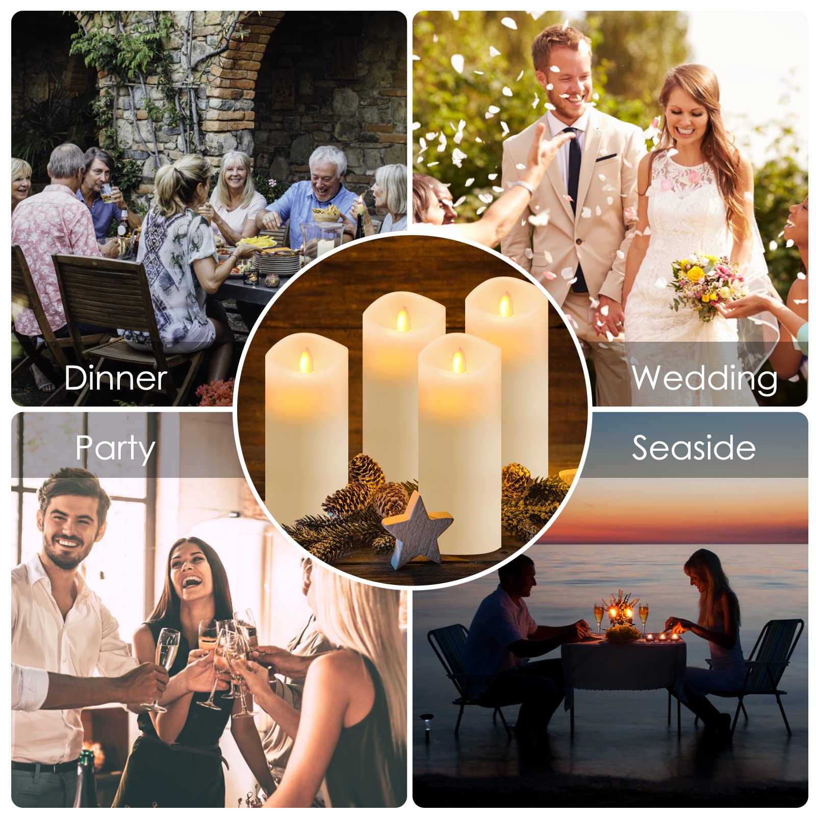 DiCandle indoor and outdoor decor candles for events