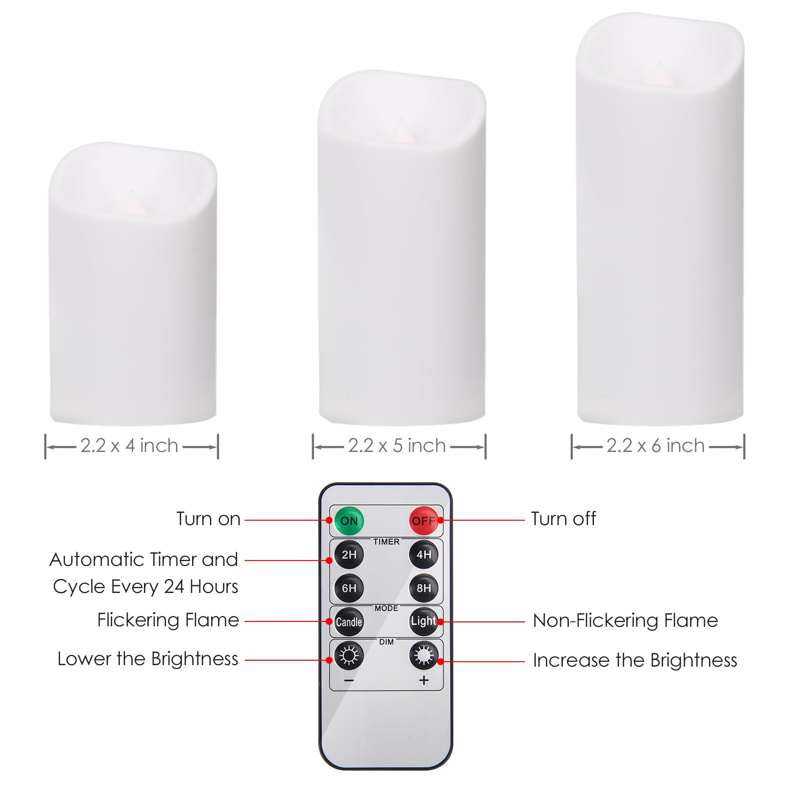 DiCandle waterproof flameless candles with remote ideal for outdoor dinners