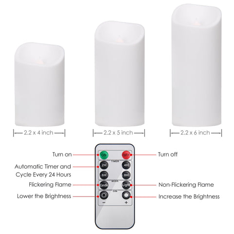 DiCandle waterproof flameless candles with remote ideal for outdoor dinners