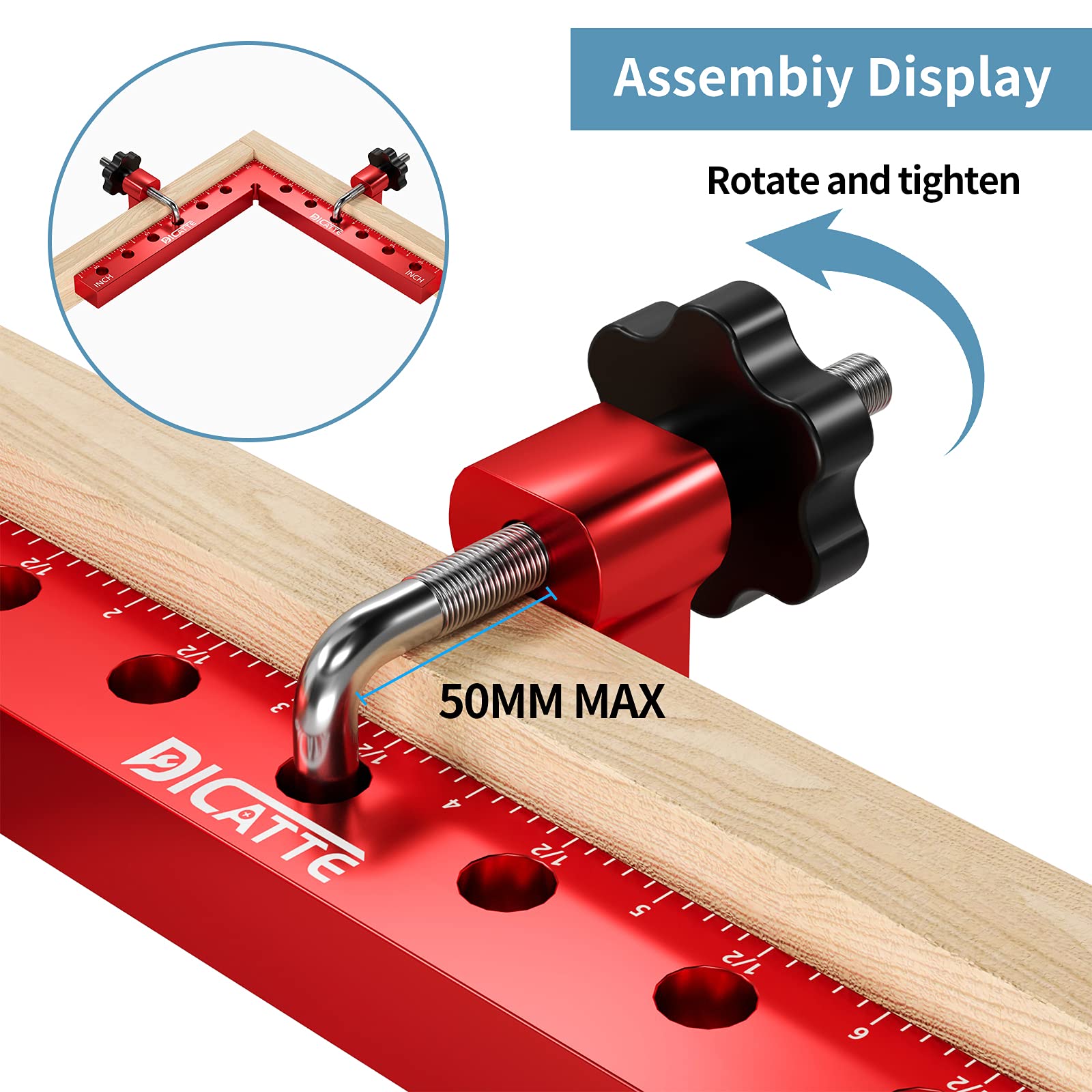 Dicatte clamp side with six holes delivers stronger clamping force