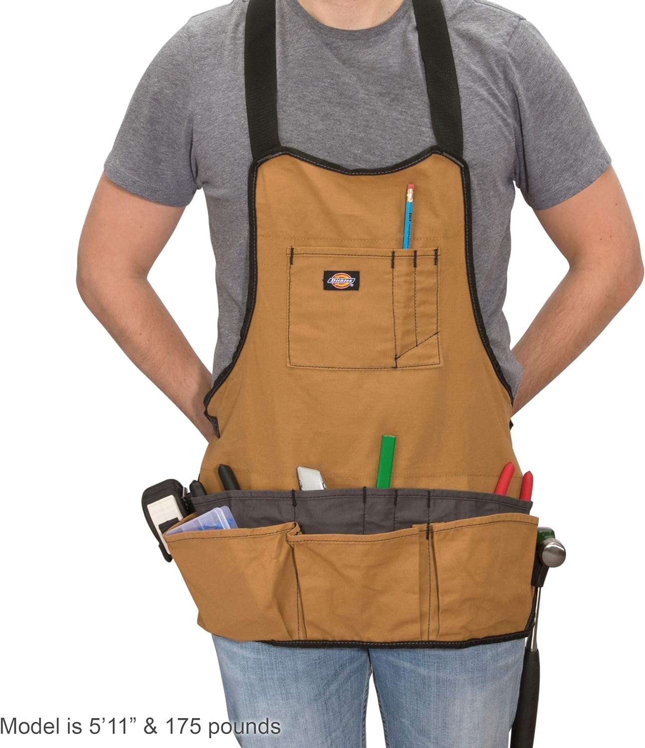 Dickies 16-pocket apron with adjustable belt for a customizable fit