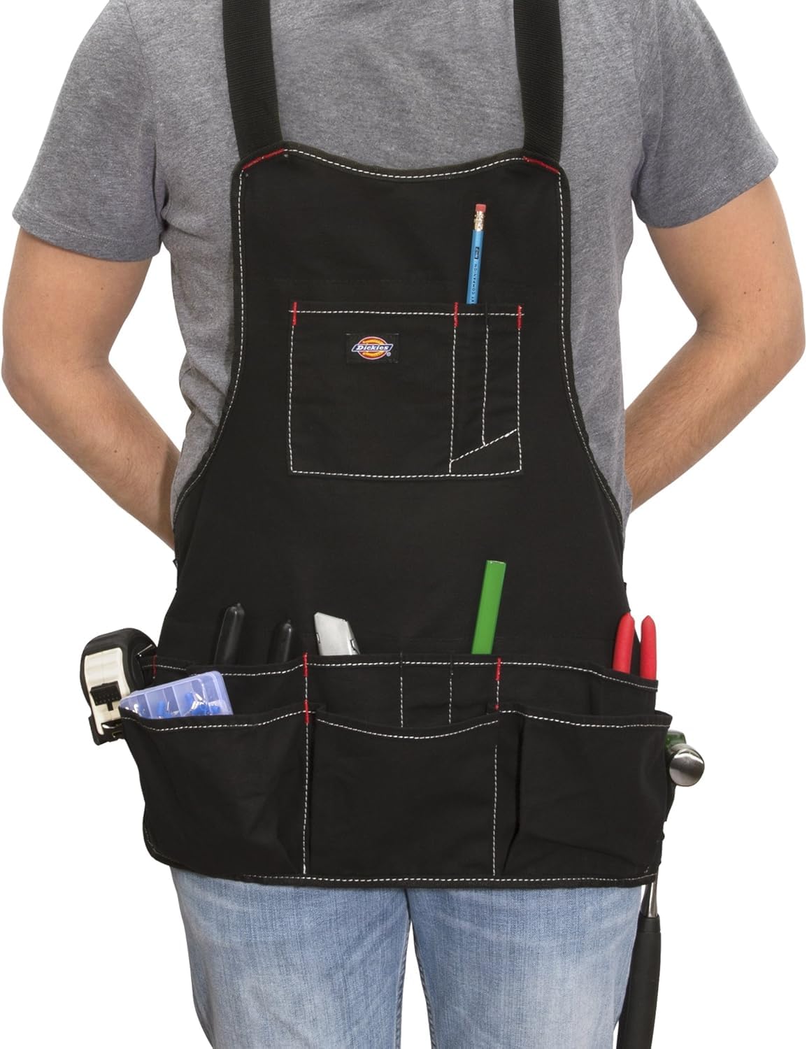 Dickies canvas weave close-up demonstrates durable material and reinforced edges