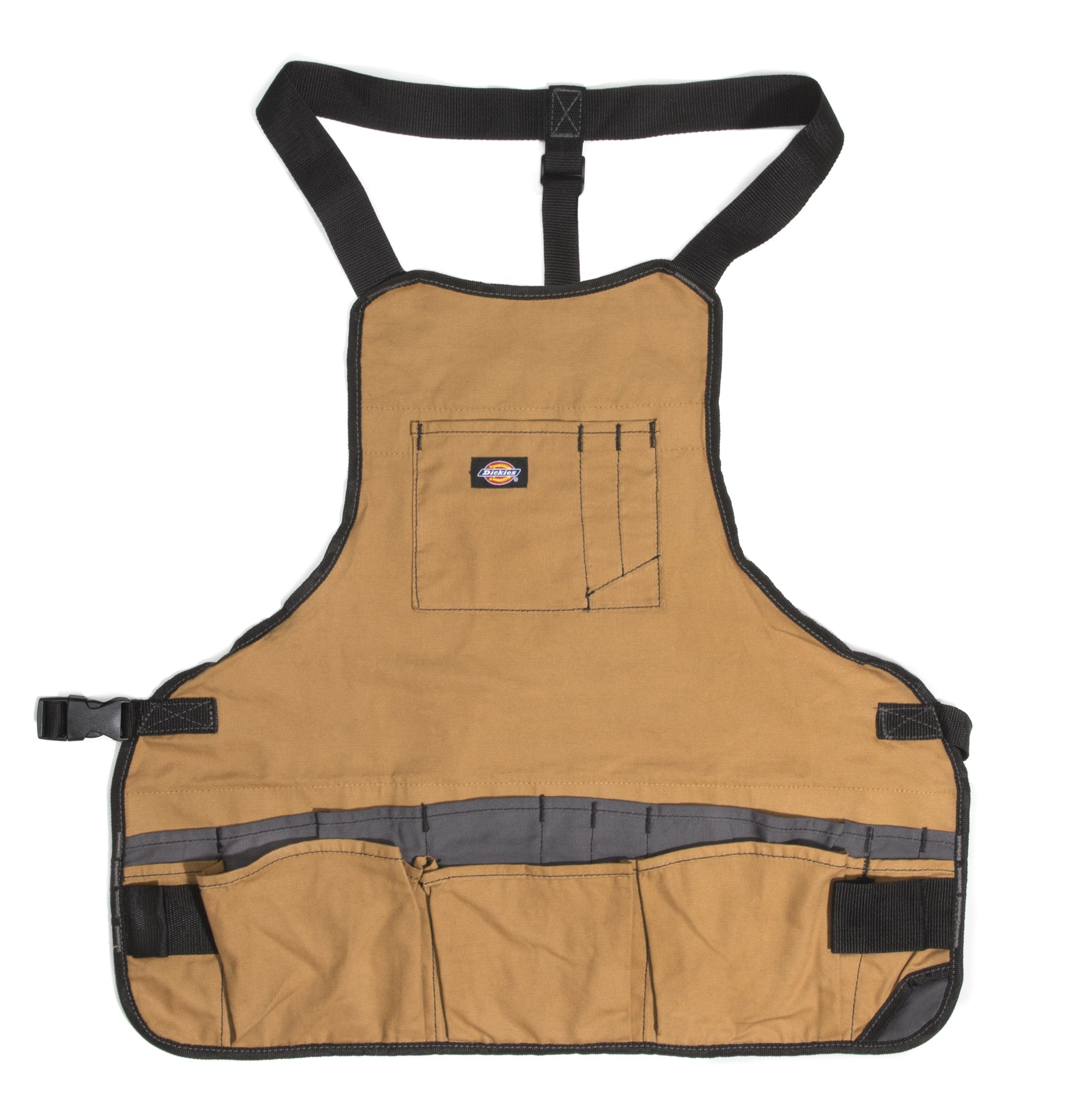 Dickies canvas bib apron with reinforced edges designed for durability and wear resistance