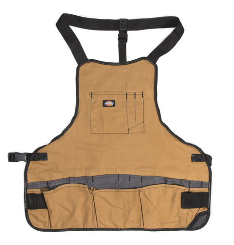 Dickies canvas bib apron with reinforced edges designed for durability and wear resistance