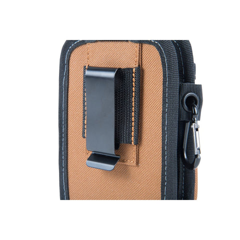 Dickies carabiner enables quick-clip key storage on the pouch.