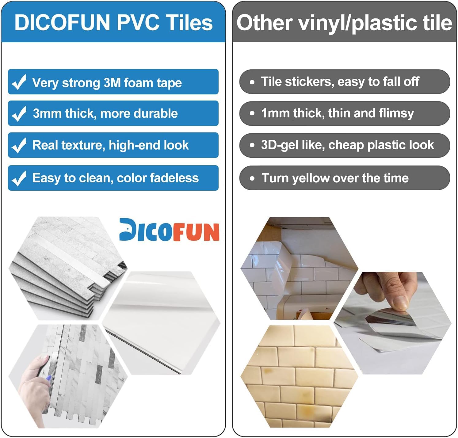 Dicofun PVC material is waterproof and heat-resistant