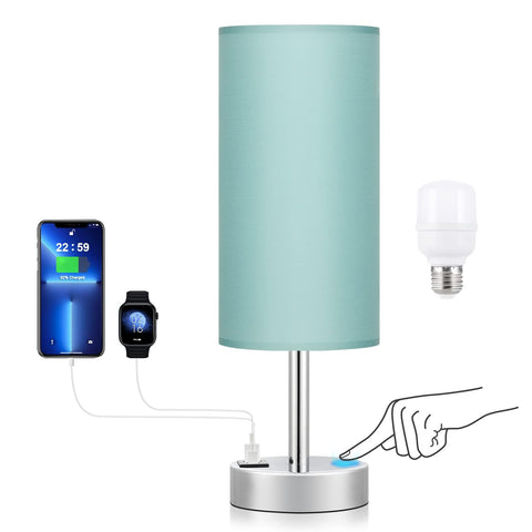 Dicoool Teal Touch Bedside Lamp safe and UL-listed for peace of mind.