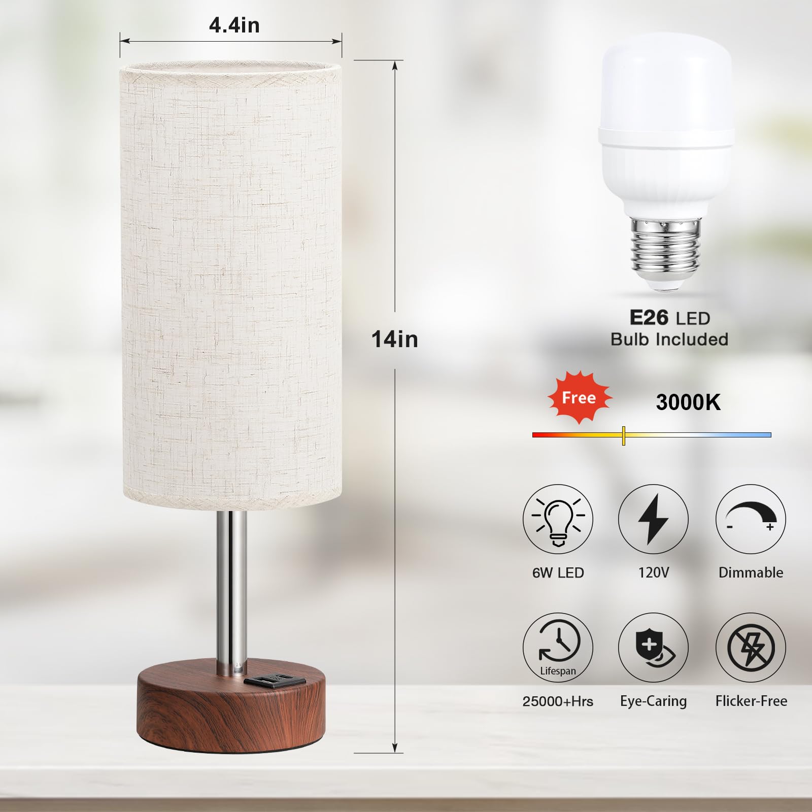Dicoool UL-listed lamp emphasizes safe, durable construction.