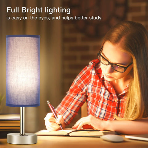 Dicoool Navy Blue Touch Lamp ideal for dorm rooms and nurseries