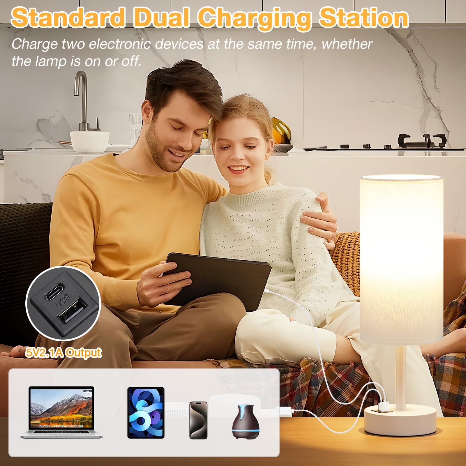Dicoool LED bulb included for energy-efficient light