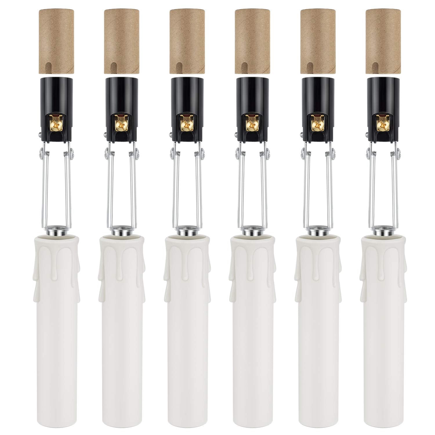 DicUNO E12 length-adjustable bulb socket for customizable chandelier fixtures.