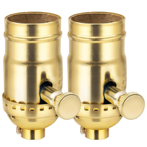 DiCUNO full-range dimmer socket with gold finish for E26 lamps.