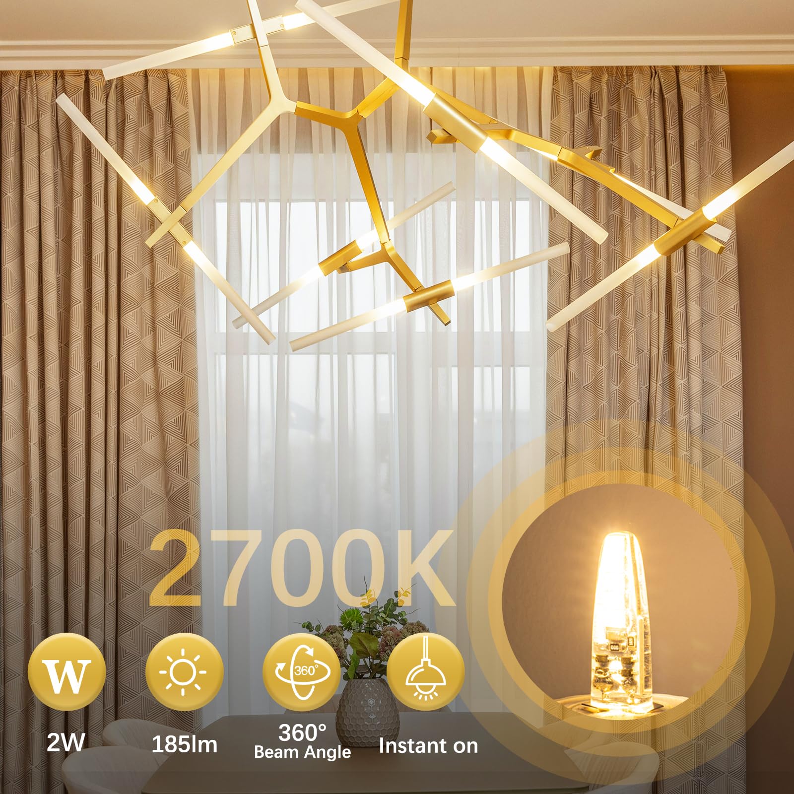 DiCUNO G4 LED bulb energy-saving replacement for halogen and incandescent.