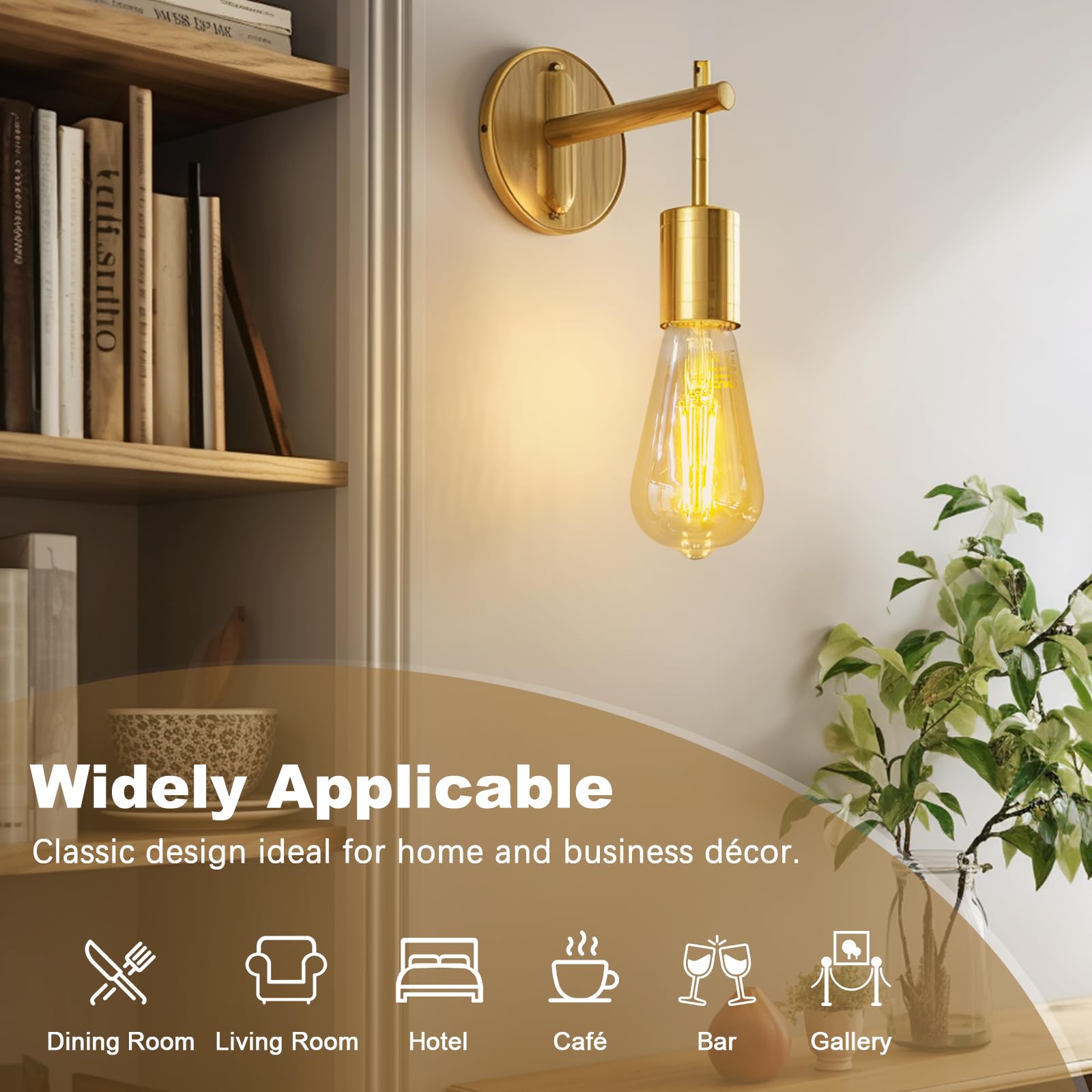 DiCUNO LED Edison bulb for indoor and enclosed outdoor fixtures.