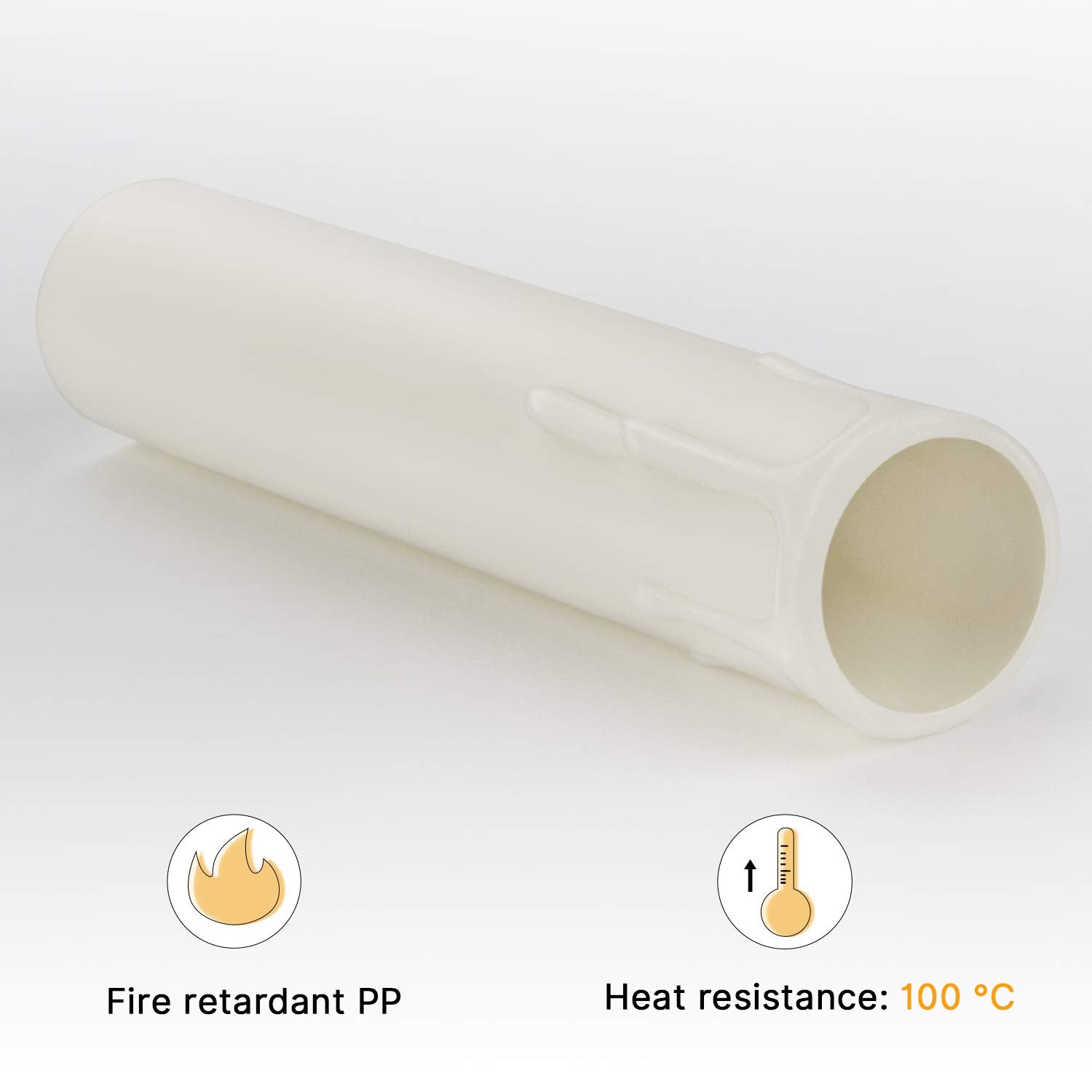 DicUNO plastic candle cover sleeve adds decorative protection to each socket.
