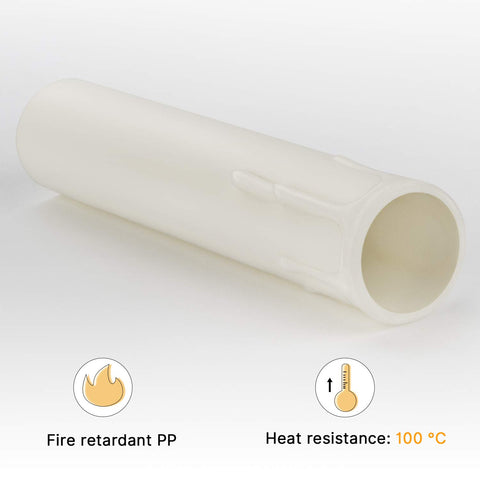 DicUNO plastic candle cover sleeve adds decorative protection to each socket.