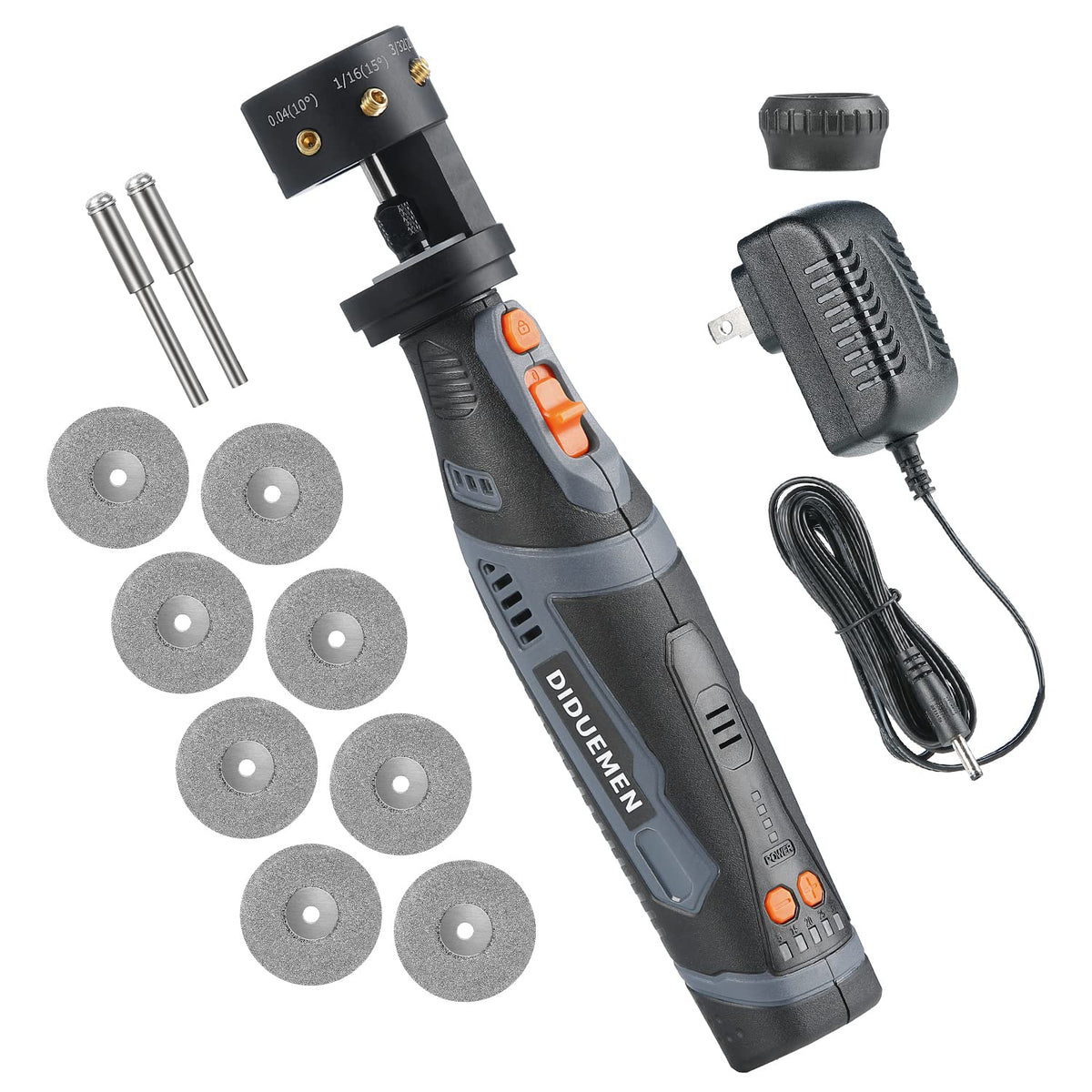 DIDUEMEN 8V sharpener front view enables consistent TIG electrode prep for precise welds.
