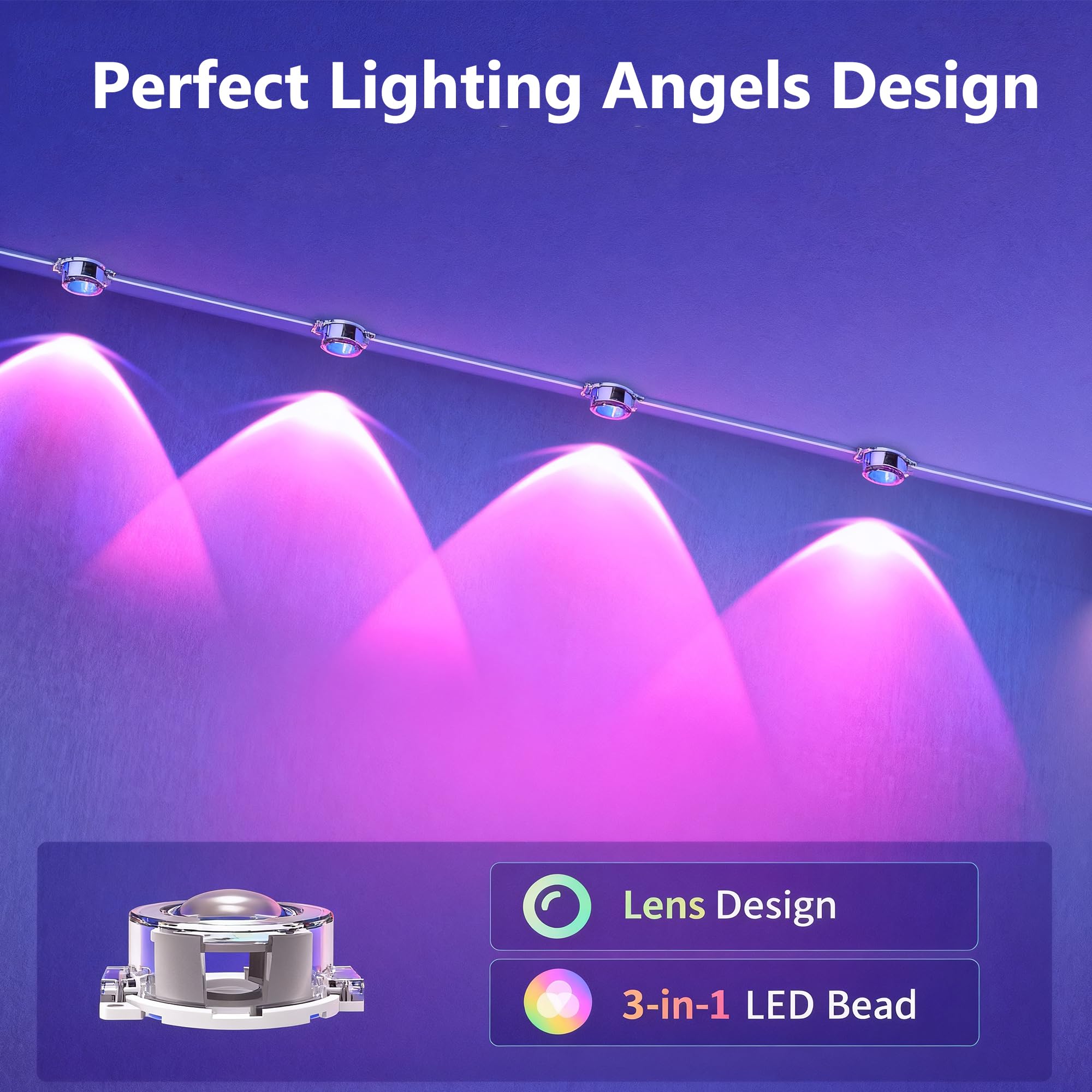 DIERLIGHT RGB LED eaves lights with app control for easy customization