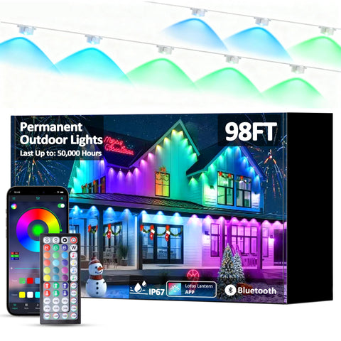 DIERLIGHT 98ft RGB wall wash lights offer even exterior illumination