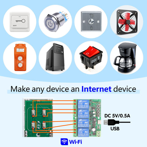 DieseRC 4-channel switch back view highlighting easy wiring access