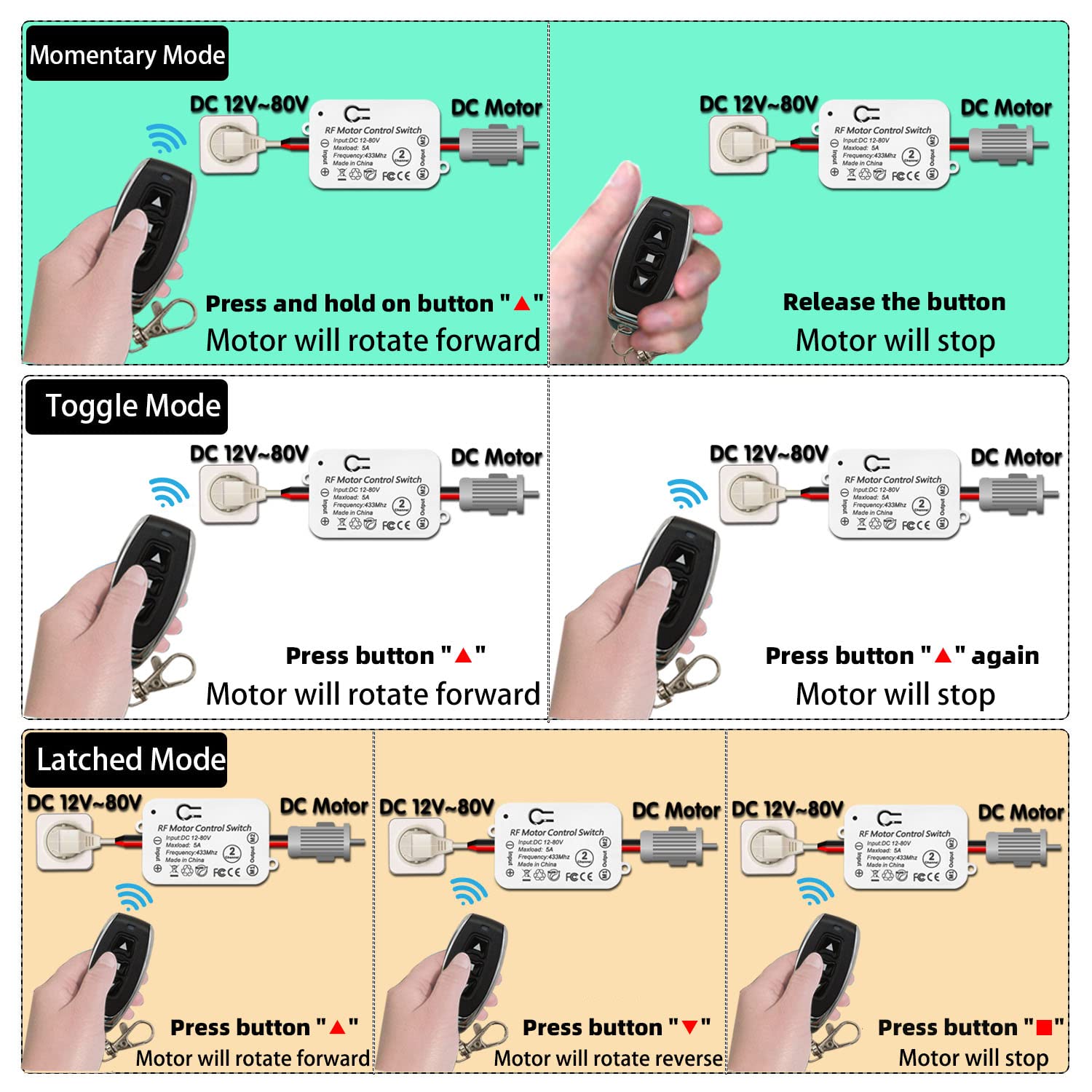 DieseRC remote with range up to 50m through walls for versatile control