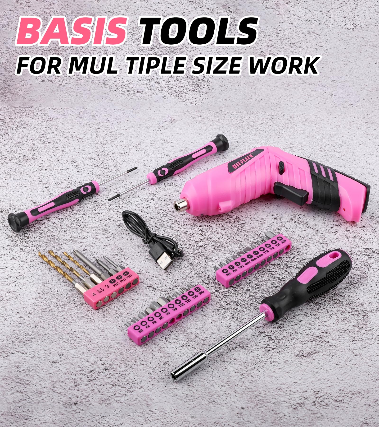 DIFFLIFE precision screwdriver close-up for controlled assembly tasks