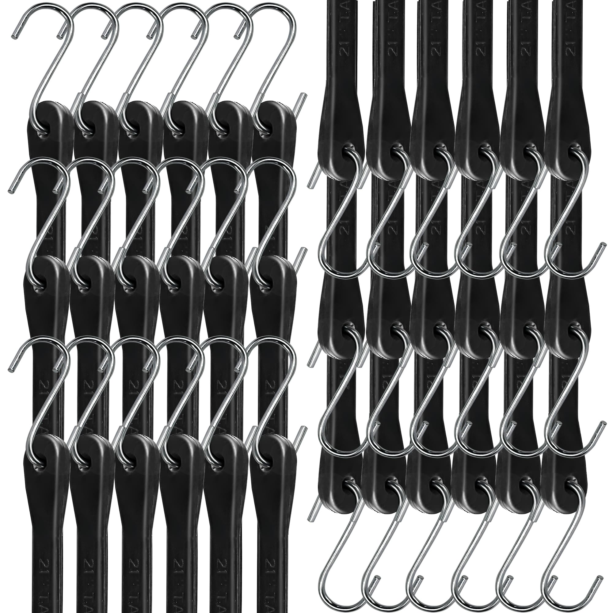 Digank bungee cords 21inch 50pack, ideal for secure cargo on outdoor projects.
