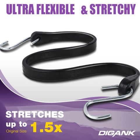Digank bungee cords with hooks, 15-inch pack, stabilizing gear for van packing.