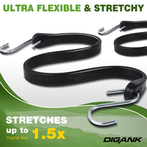 Digank Bungee Cords 15-inch set offering reliable stretch for gear fastening