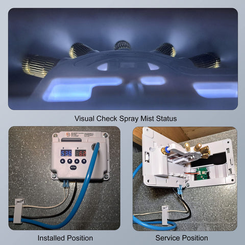 DIGI MISTER observation window shows water mist status for easy evaporation check