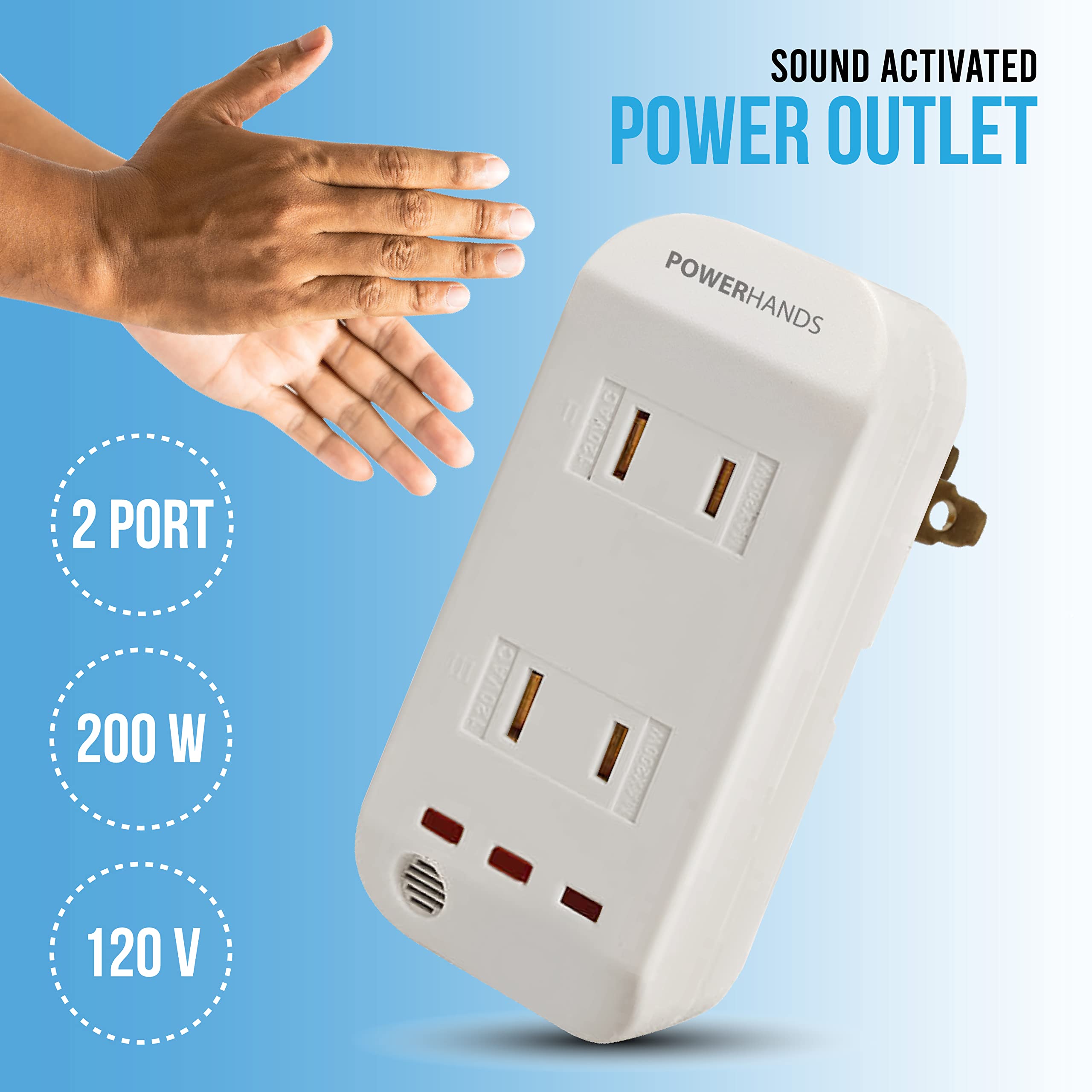 Digital Energy Power Hands 120V 200W rating suitable for lamps and small fans.