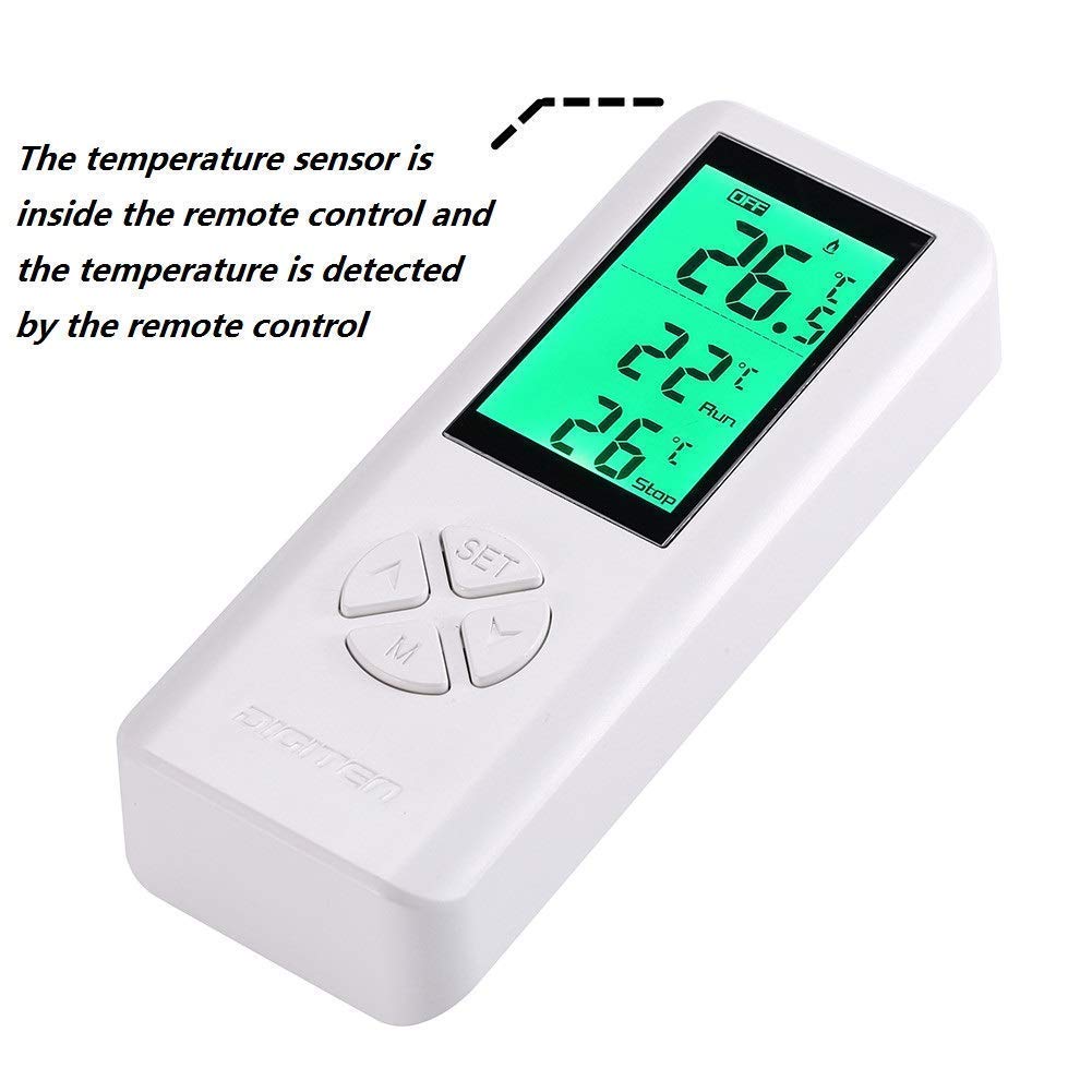 DIGITEN plug-in thermostat outlet provides easy setup for precise heating control.