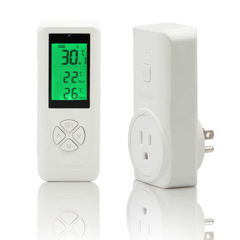 DIGITEN wireless outlet with remote control for convenient climate management.