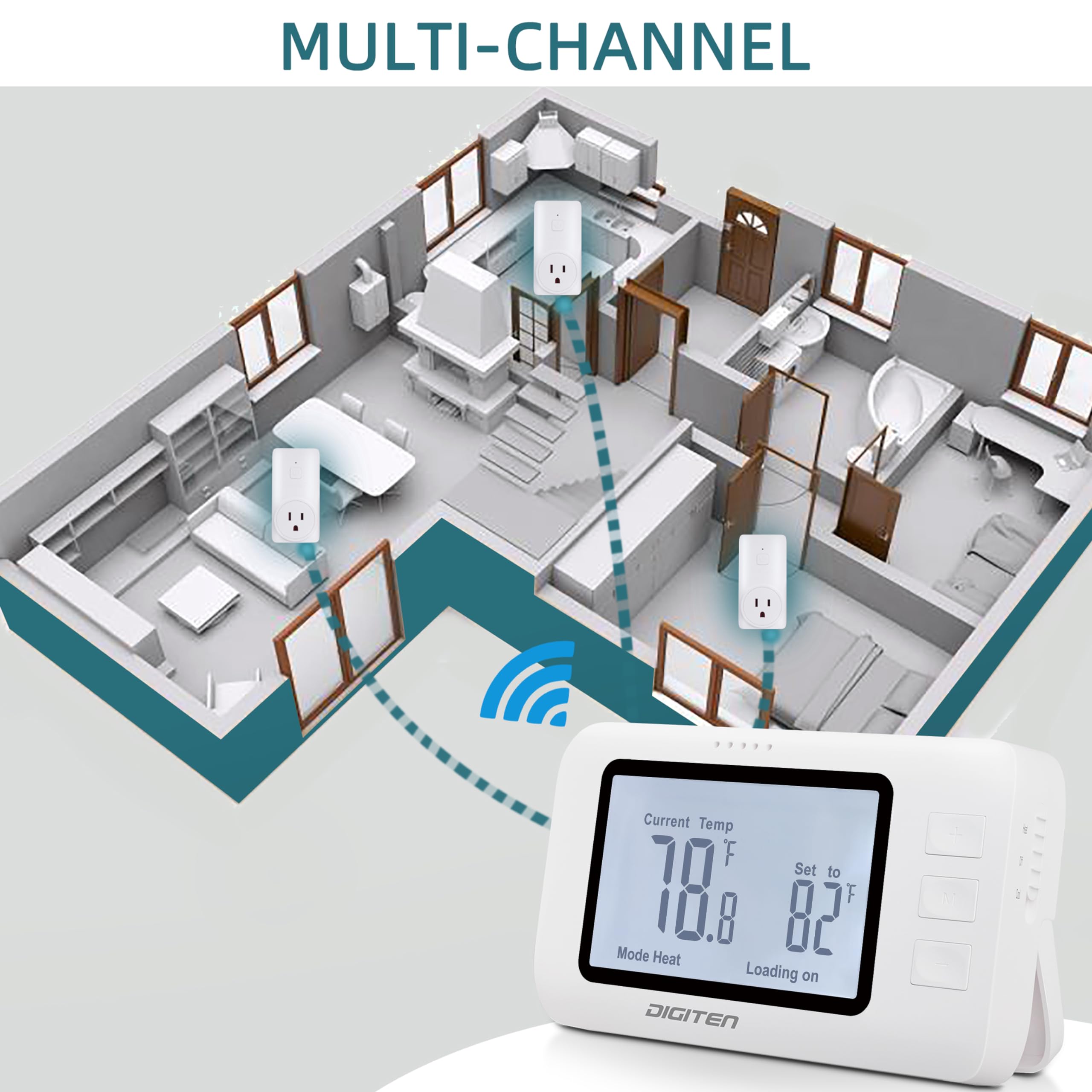 DIGITEN WTC100 Pro cooling mode prevents overheating for comfortable rooms.