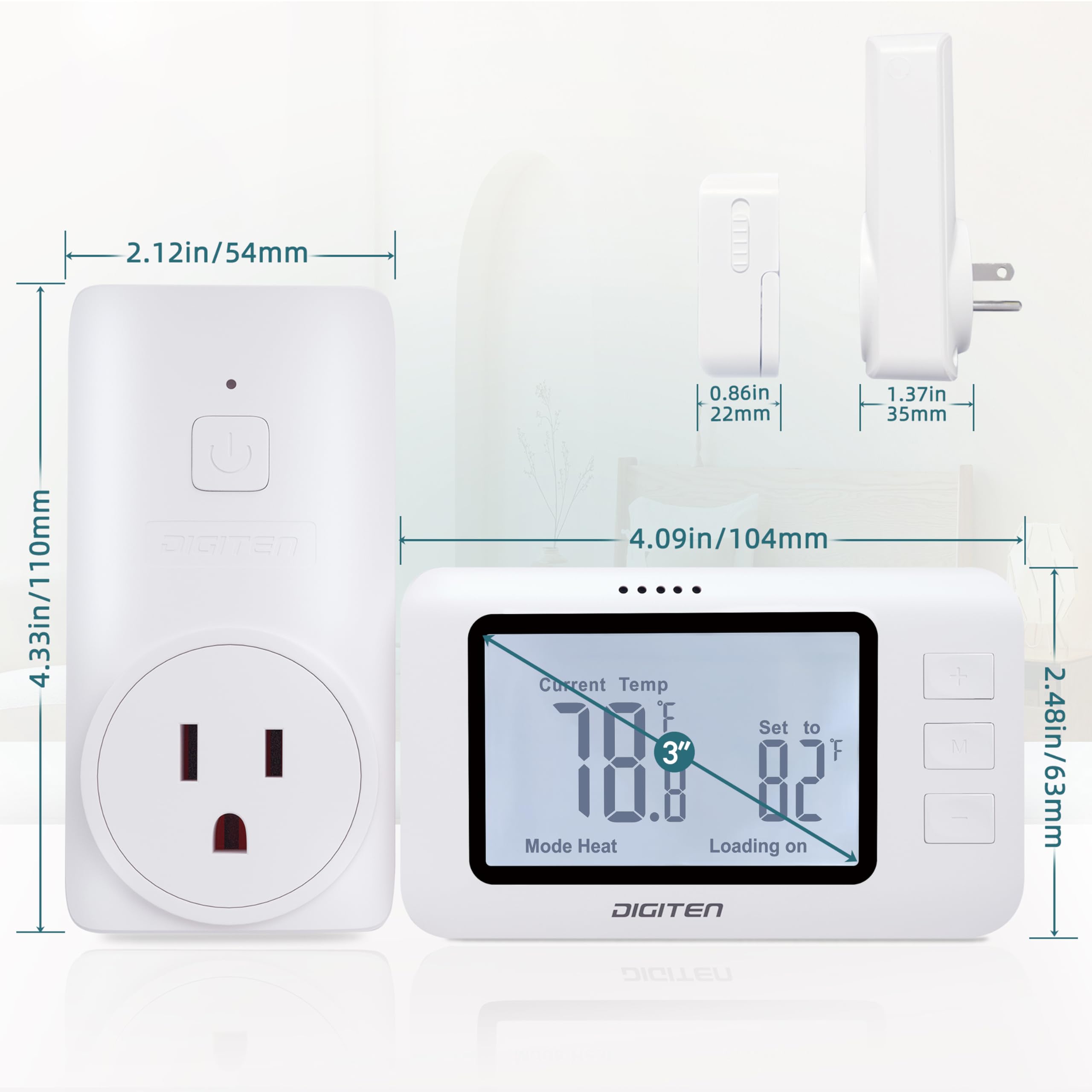 DIGITEN WTC100 Pro heating mode maintains warmth with automatic on/off operation.