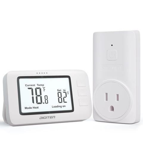 DIGITEN WTC100 Pro large LCD display shows set temperature clearly for quick reference.