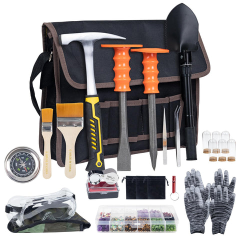 DigNew Geology Rock Hammer Kit rock hammer in field sample collection.