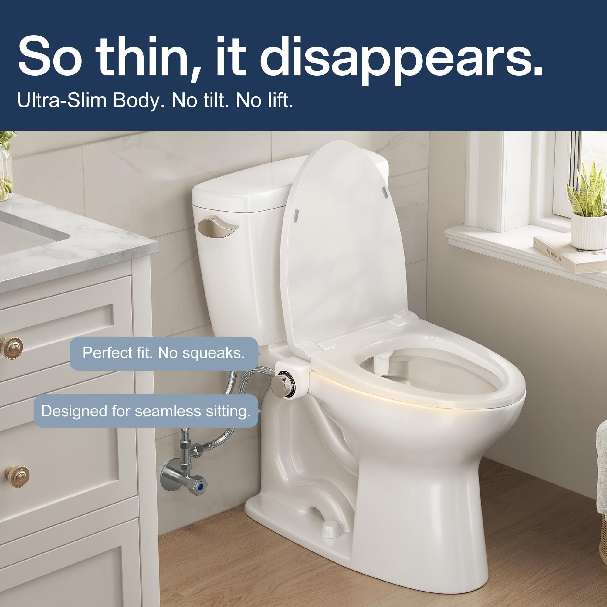 DIHAF retractable nozzles extend during wash for hygiene.