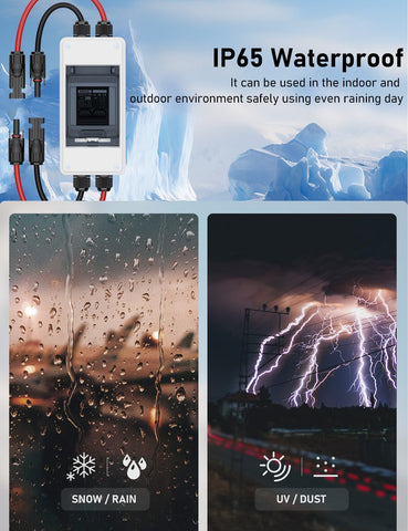 DIHOOL DC 1000V two-pole switch suitable for AC and DC systems.