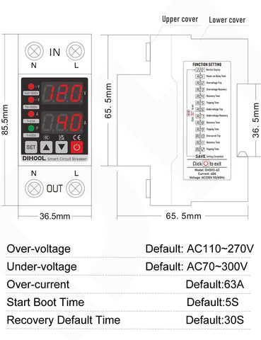 DIHOOL overcurrent and voltage protection guards electronics and appliances.