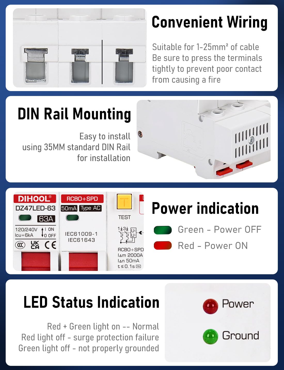 DIHOOL din-rail-mount-35mm: easy panel integration for quick installs.