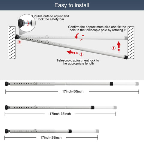 DIIG adjustable range from 17.7 to 50.5 inches for many doors
