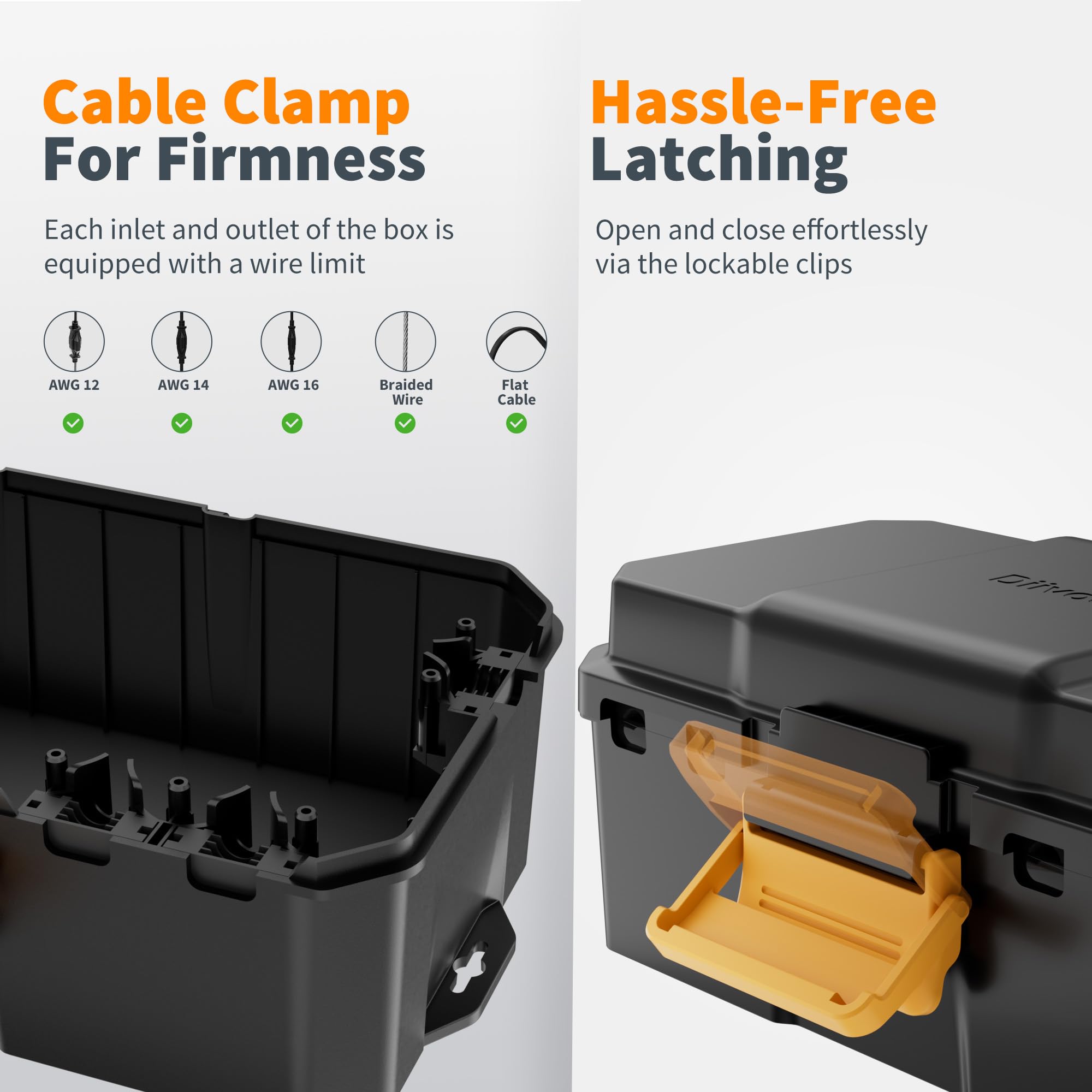 Diivoo outdoor plug cover front view shields outlets from rain