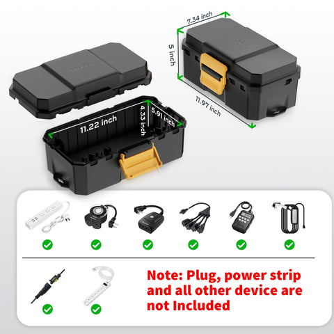 Diivoo weatherproof box made of PP material, durable in varied temperatures