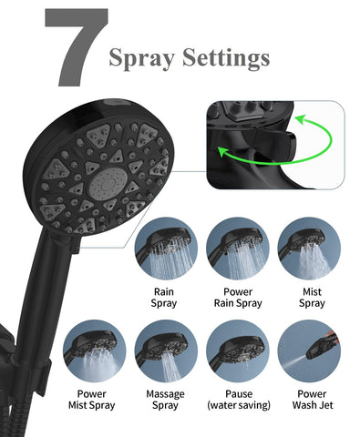 Diiwet shower head offers seven modes for versatile showers