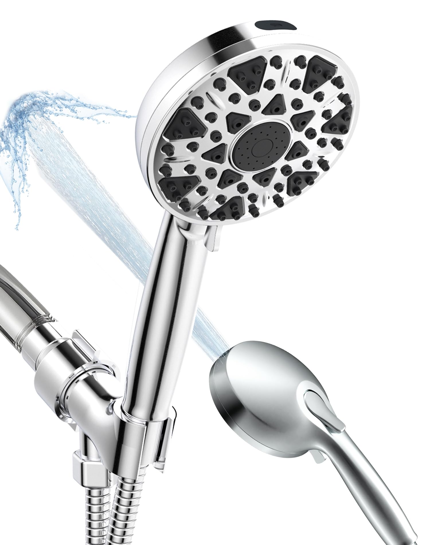 Diiwet adjustable bracket keeps showerhead positioning secure.