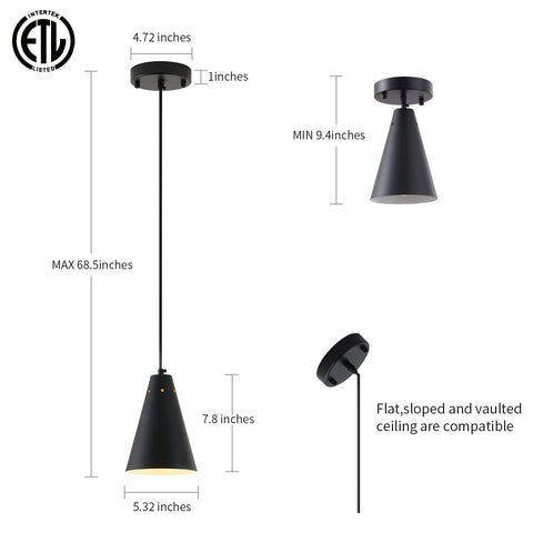 Dijiahua canopy detail highlights clean mounting on flat or sloped ceilings.