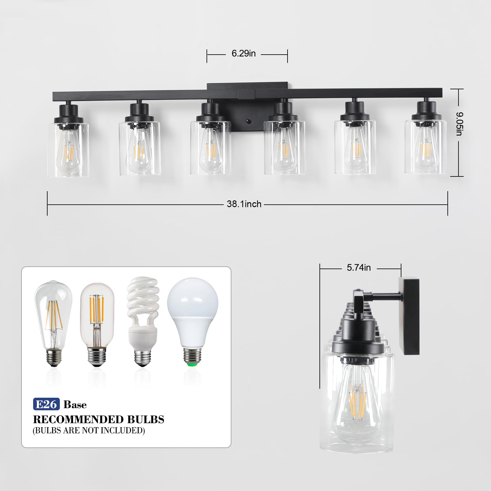 DIKAIDA bathroom light over mirror creates ambient task lighting for mornings.