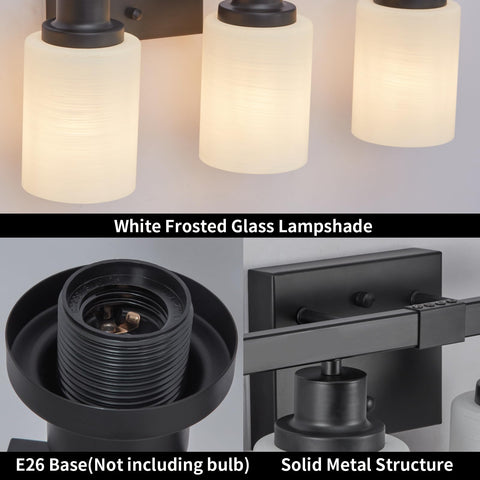 DIKAIDA vanity light assembly for quick setup and secure shade attachment.